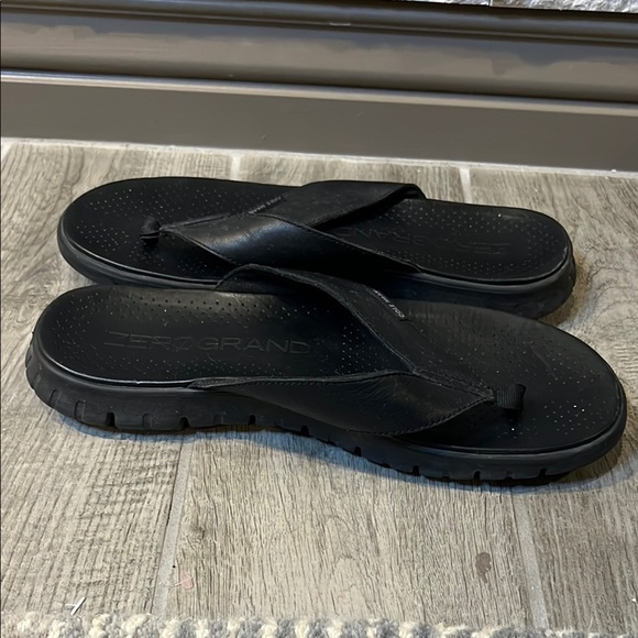 Cole Haan Zero Grand Men's Black Leather Summer Sandals size 9 - Picture 6 of 11